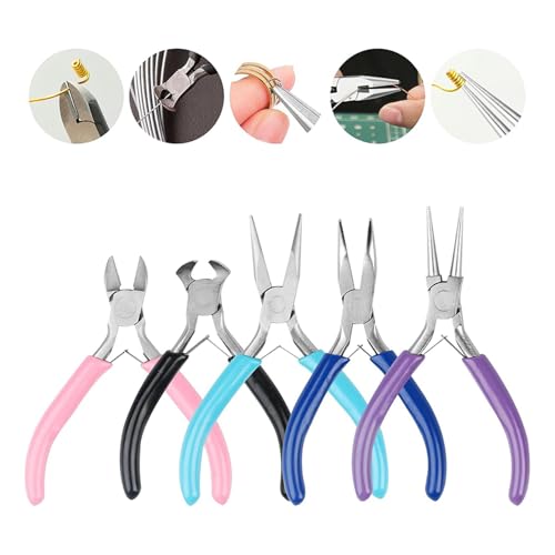 Alicates para joyería y manualidades pack de 10 herramientas de corte y flexión 6