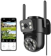 Telecamera Wi-Fi Esterna Reobiux 3K A Doppia Lente – Visione Notturna Colori, Rilevamento Umano, Tracciamento Auto, Audio Bidirezionale, IP66