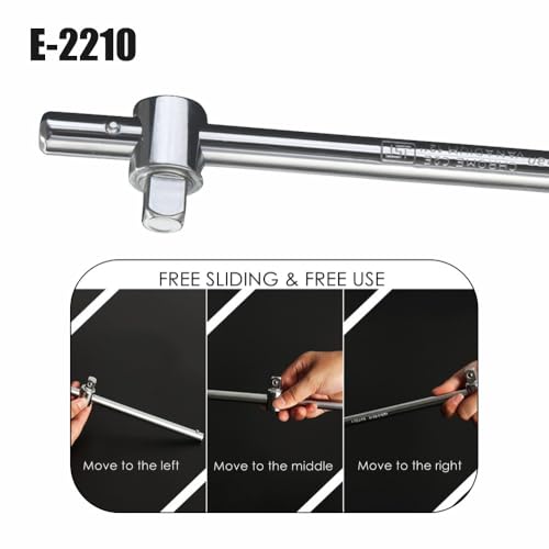 Image of Eastman 1 /2 inch Sliding Bar T-Handle Spanner 250mm Extension Wrench for Automotive Repairs Machinery Maintenance Durable and Quality Hand Tool for Efficient Performance (E-2210)