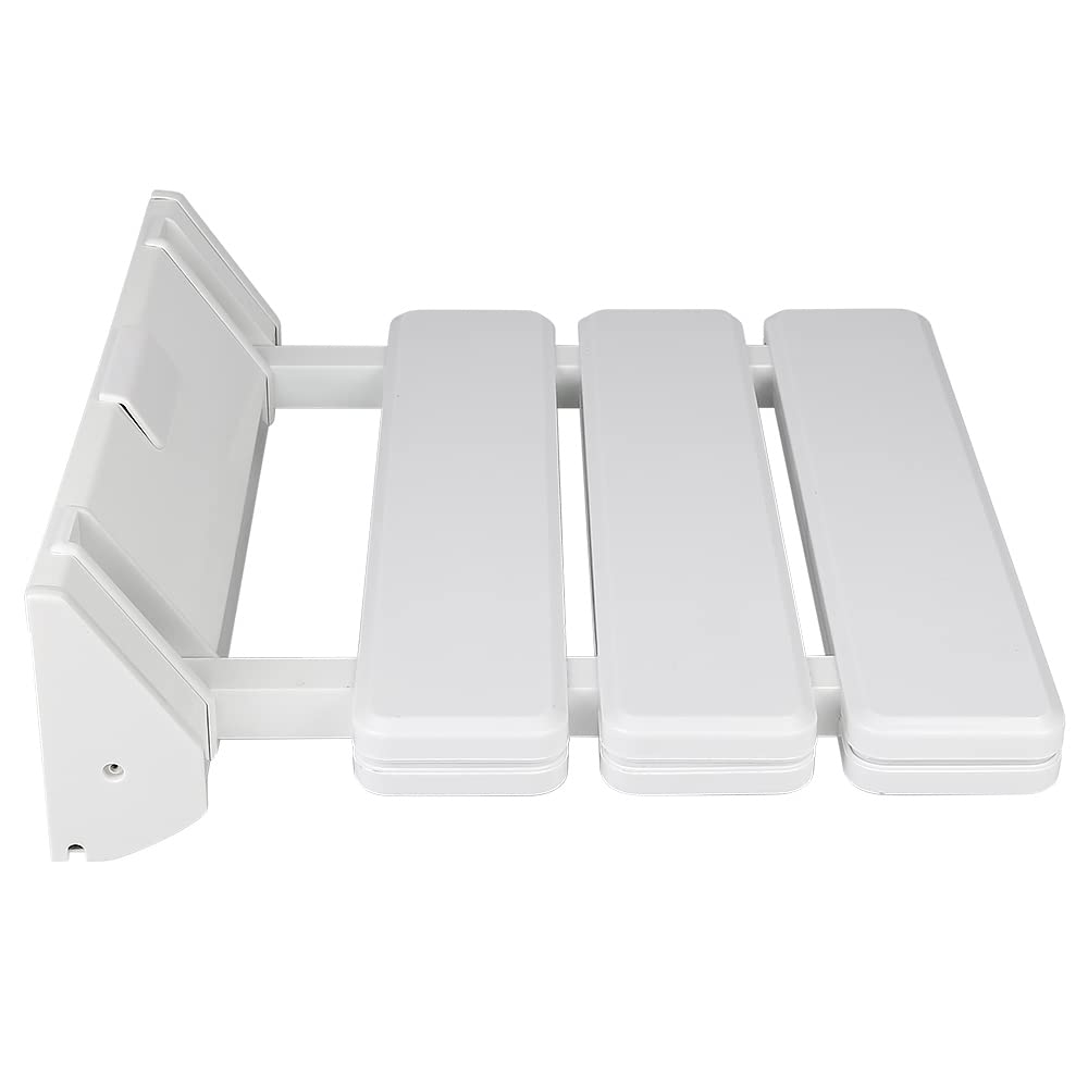 Siège de Douche Mural Repliable/Rabattable Salle de Bain,Planche pour Baignoire orthopédique Siège de Bain antidérapant Poids,Tabouret de Douche Ergonomique Pieds(33 * 32 * 5 cm (Blanc))