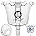 DILAW® Shisha Ice Catcher vorkühler - 18.8er Schliff | Glas | Hookah | Kombinierbar mit Allen Shisha Modelle mit 18.8er Schliff |, Farbe:Glas