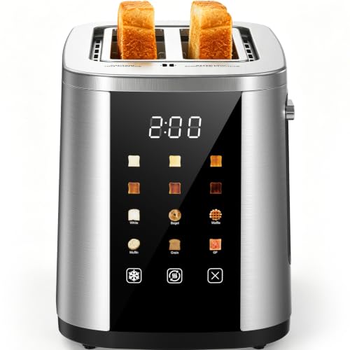 Foyoconven Toaster 2 Slice with Touch Screen, 1.5" Extra Wide Slots for Bagels &...