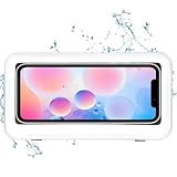 KUNSLUCK Shower Phone Holder Waterproof, Anti-Fog Touch Screen Wall Mount Case for Bathroom Mirror Bathtub, Compatible with 4.7'-6.8' Mobile Phones