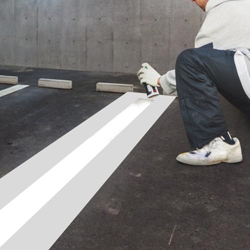 10 x 274 cm Parkplatz Linien-Schablonen aus Silikon, Wiederverwendbare Sprühschablonen für Asphalt & Beton, Markierungsschablonen – Flexibel, Faltbar & Einfach zu Reinigen