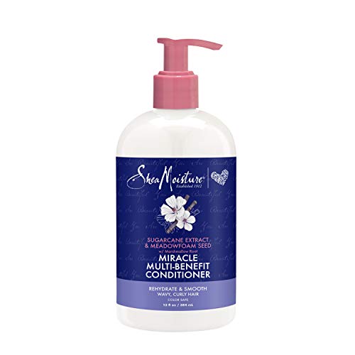 SheaMoisture Silicone Free Conditioner for Dry Hair, Sugarcane and Meadowfoam, Sulfate Free Conditioner, 13 Oz