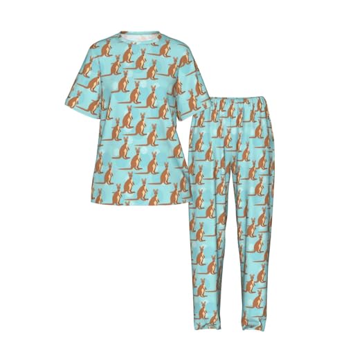 Pijama de mujer holgado para evitar el calor nocturno con oso Kangaroo 4