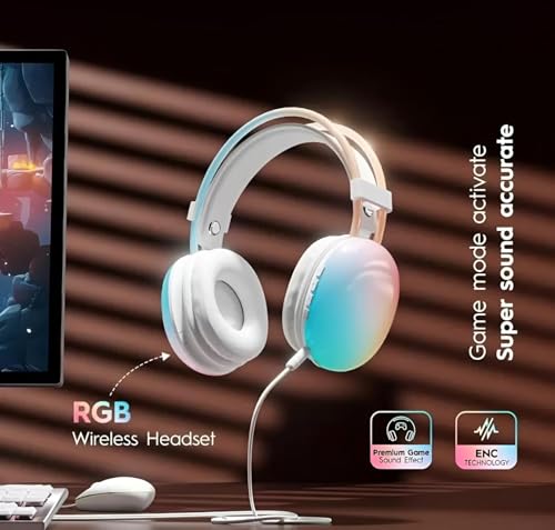 Image of Over-Ear Bluetooth Headphones ? Up to 20 Hours Playback, 40mm Drivers, LED Display, Soft Padded Cushions, Physical Noise Isolation