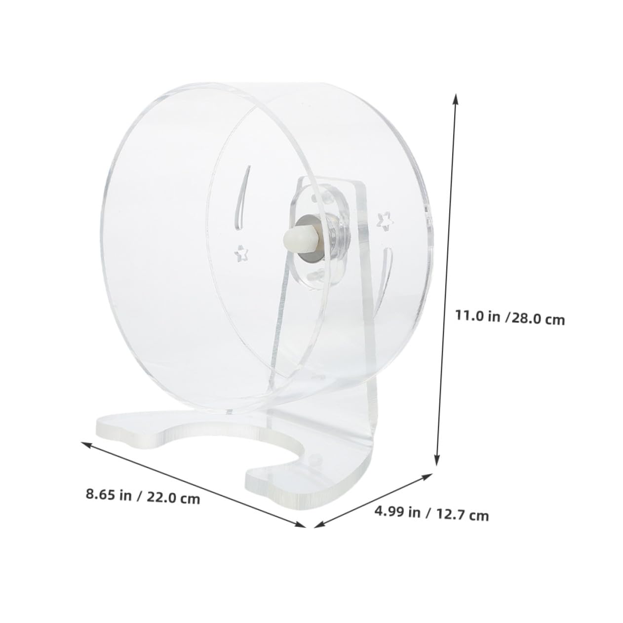 Levemolo Rueda Silenciosa para Hámster Pequeña Diseño Transparente y Soporte Rueda de Ejercicio para Mascotas Pequeñas Compatible con Jaulas Superficie Cómoda y Resistente para Gerbils y