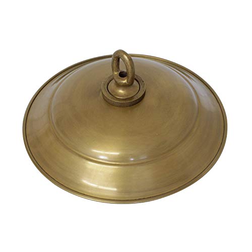 Image of RCH Hardware CN-BR05-152 Brass Traditional Round Ceiling Canopy, 6 Inch, Antique Brass