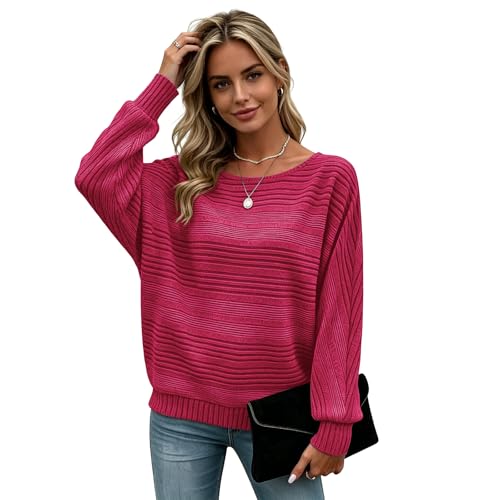 Image of Women's Batwing Tunic Tops, Long Sleeve Shirts Blouses, Business Casual Sweater for Office Work
