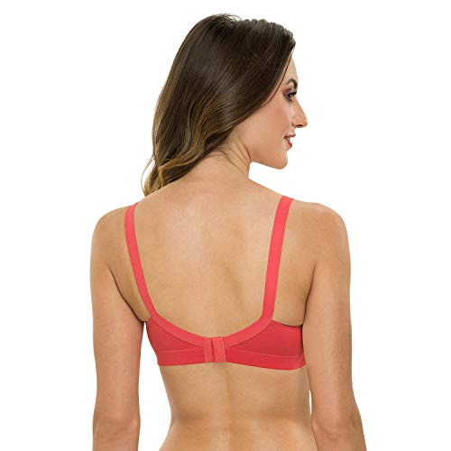 Image of Tweens Lite Wite - Minimiser Medium Padded Cotton Lycra Bra (Plus Size) - Triple Hook - Full Coverage - Wirefree - Seamless T-Shirt Bra