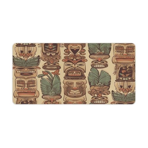 Alfombrilla para escritorio Vintage Aloha Tiki de caucho grande