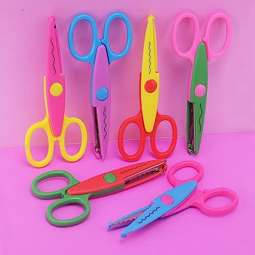 Starfa Lab Craft Scissors Set 6 Pcs Colorful Pattern Design Paper Edger Scissors Serrated Scissors For Kids thumb #1