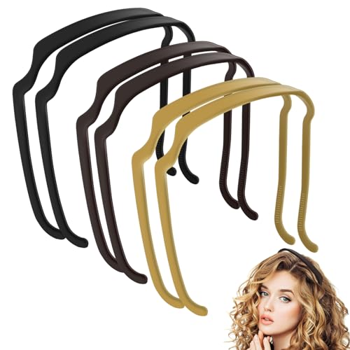 SMUK 6Packs Sunglasses Headband, Curly Hair Square Headbands Fits Like Sunglasses, Sunglass Headbands for Women Sunglasses Hairband Invisible Hair Hoop Fixing Tool for Thick Curly Hair