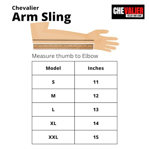 Image of CHEVALIER ?Neoprene Arm Sling Pouch Belt, Arm Brace Immobilizer With Elbow Support For Fracture, Sprain, Dislocation And Pain Relief (S, Grey)