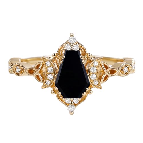 1.5 Carat Gemstone Women's Engagement Rings - Coffin Cut Gem Birthstone Ring Sterling Silver 10K 14K 18K White Yellow Rose Gold Proposal Anniversary Promise Ring for Her3