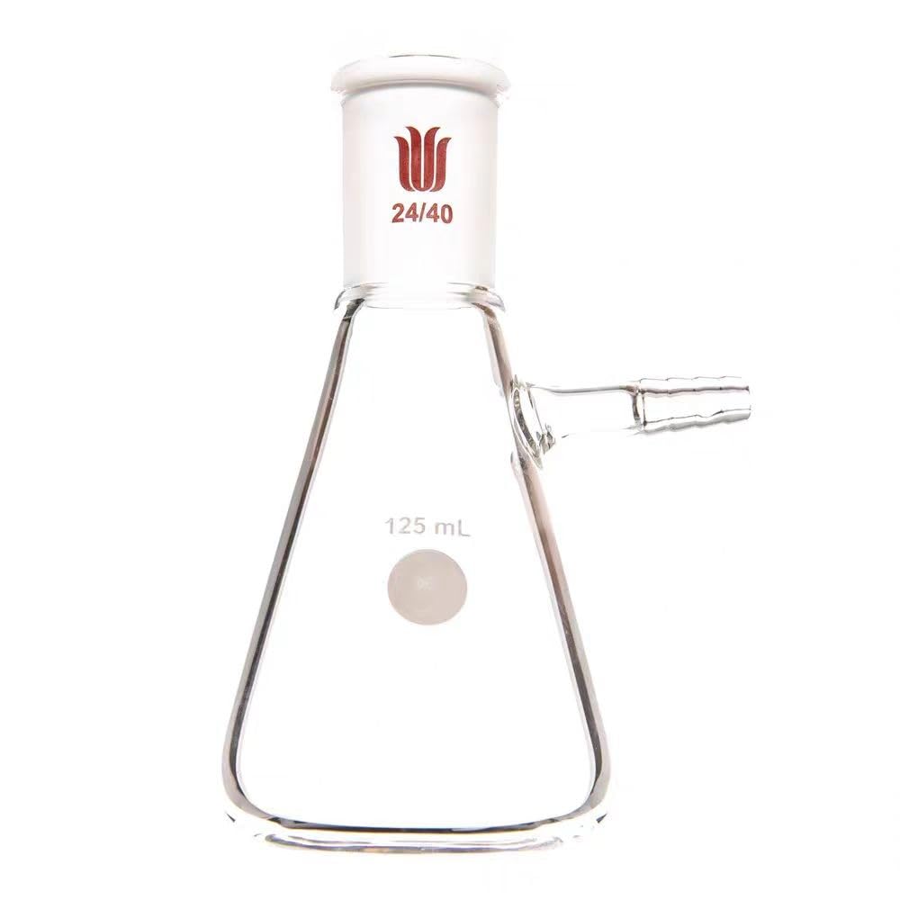 Flacon filtrant en verre, bras latéral, paroi lourde, 500 ml, 24/29