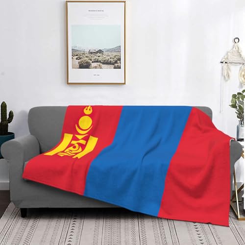 Couverture imprimée drapeau mongol légère plaid canapé lit toutes saisons