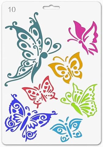 Butterfly Stencil Reusable Painting Template Large Plastic Layeri...