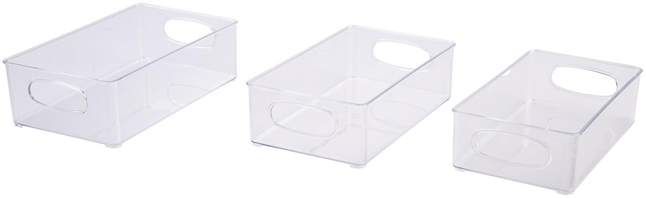 Rosenstein & Söhne Fridge Organizer: 24er-Set Kühlschrank-Organizer, stapelbar, in 3 Größen, BPA-frei (Kühlschrank Aufbewahrung stapelbar, Aufbewahrungsboxen Set)
