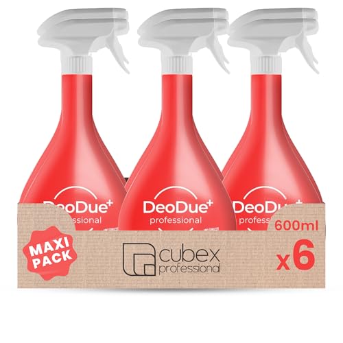 DeoDue+ Professional Energy 6 x 600 ml – Ambientador bifásico, cada espray dura hasta 72 horas y neutraliza los malos olores – Notas frutos rojos