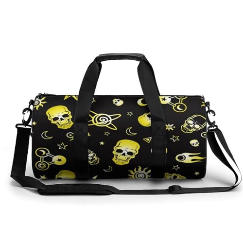 Sac de voyage crânes dorés pour bagage cabine et activités outdoor