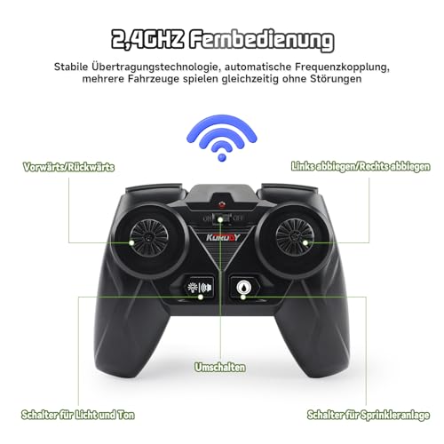 PENGBU RC Ferngesteuerter Traktor Ferngesteuert, Trecker Spielzeug ab 3 Jahre, Traktor mit Fernbedienung, Sprinkler, Ton und Licht… – Ansicht 6