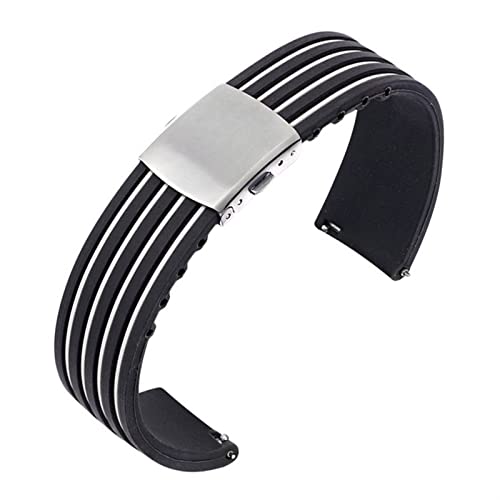 Bracelet montre caoutchouc 22mm imperméable pour éviter la transpiration
