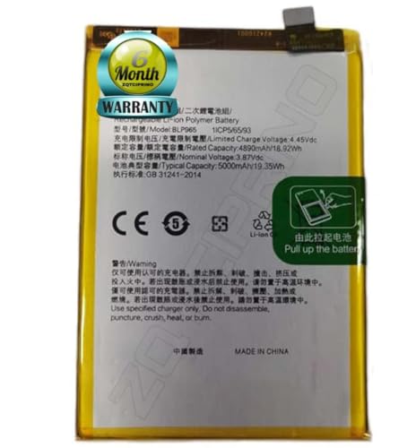 Image of Original BLP965 Battery for Oppo K10X 5000mAh /19.35WH 3.87V Battery with 6 Month Warranty**** (CC25)