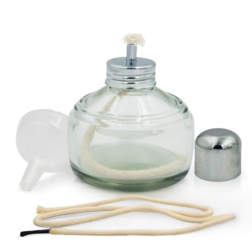 Glas Alkohol Feuerzeug mit Anti-Auslauf-Sicherheits system. Inklusive Docht, 120 ml Volumen Alkohol Lampe mit Schraubverschluss. Alkohol Brenner Lampe Glas. Glas Lampe zum Beheizen von Laborgeräten.