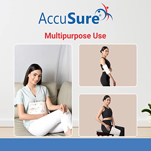 Image of AccuSure H3002 Heating Pad (33x24 cm) | Extra Large Size Electric Heat Pad for Back Pain & Period Pain Relief | Fast Heating | 3 Heat Settings | Reusable Pad for Men & Women | 2 Year Warranty | Unisex Use