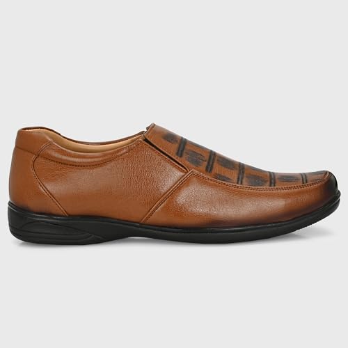 Image of Centrino Slip-on Men's Formal Shoe | Stylish with Soft Cushioned Insole | Trendy Non Lace-Up Design | Perfect for Formal & Office Wear (7680)