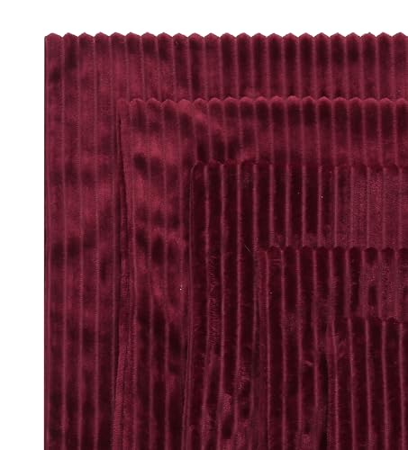 Image of RD TREND Cushion Cover Set of 5, Decorative Sofa Living Room Home Square Cushion Covers 18 Inch x 18 Inch, Aesthetic Corduroy Striped Double Sided (Marron,Pack of 5)