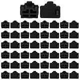 WJIAAA Ethernet Plug,Ethernet Port Cover,50 Pcs Silicone RJ45 Hub, Dust Plug Caps for RJ45 Female Port Devices TV Computer Other Devices Black