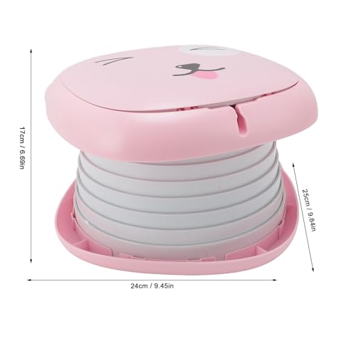 Image of TOPINCN Children Travel Toilet Seat, Portable Foldable Potty Seat with Storage Bag, for Car Driving Camping Travel Toddler Portable Potty Trainer (Pink)