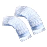 GETAJGHSD 100 Unidades Unidades Fundas Impermeables para Tarjetas de Identificación Portatarjetas Horizontales Transparentes de Plástico para Oficina y