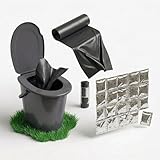 Plastard Campingtoilette Komplett-Set 24 Liter - Inkl. 20 Toilettenbeutel & 25 Gel-Packs - 120kg Tragkraft