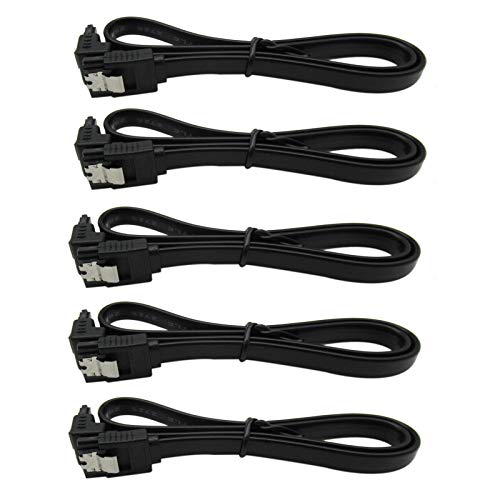 Cable SATA 3.0 18 pulgadas ángulo derecho negro miniatura 2