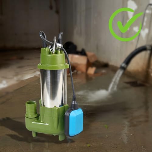 Pompa Sommersa Moro 300R Con Trituratore – Pompa Sommergibile Per Acque Nere, Liquami E Acque Sporche (300W, 3300 L/H, Prevalenza Max 15 M) Con Galleggiante – Per Pozzi Neri, Fogne E Acqua Piovana - 2