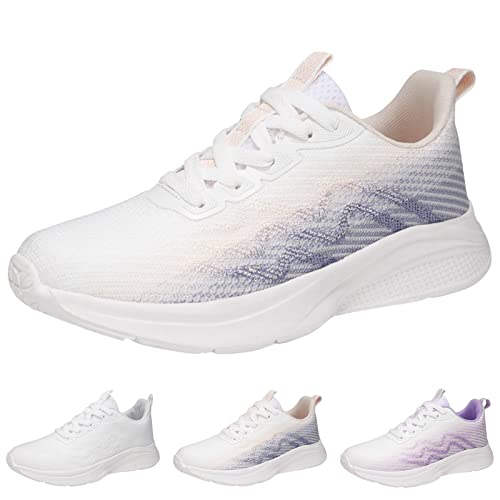 Zapatillas running negras de mujer transpirables con suela cómoda de fondo grueso 3