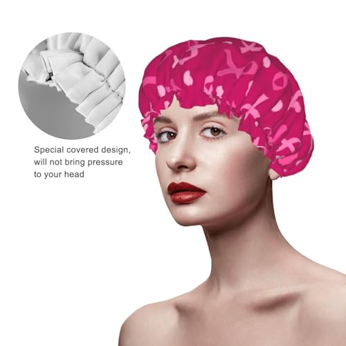 Bonnet de douche réutilisable double épaisseur étanche pour préserver le brushing