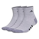 adidas Mens Cushioned Quarter Ankle Socks (3-Pair Pack)