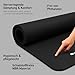 MSPORTS Gymnastikmatte Premium inkl. Tragegurt + Übungsposter + Workout App I Hautfreundliche Fitnessmatte 190 x 60 x 1,5 cm - Schwarz-Matt - Phthalatfreie Yogamatte