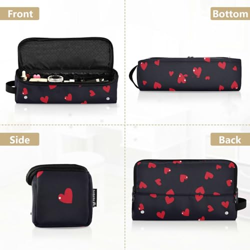 Bolso de viaje para herramientas de cabello rojo y negro miniatura 5