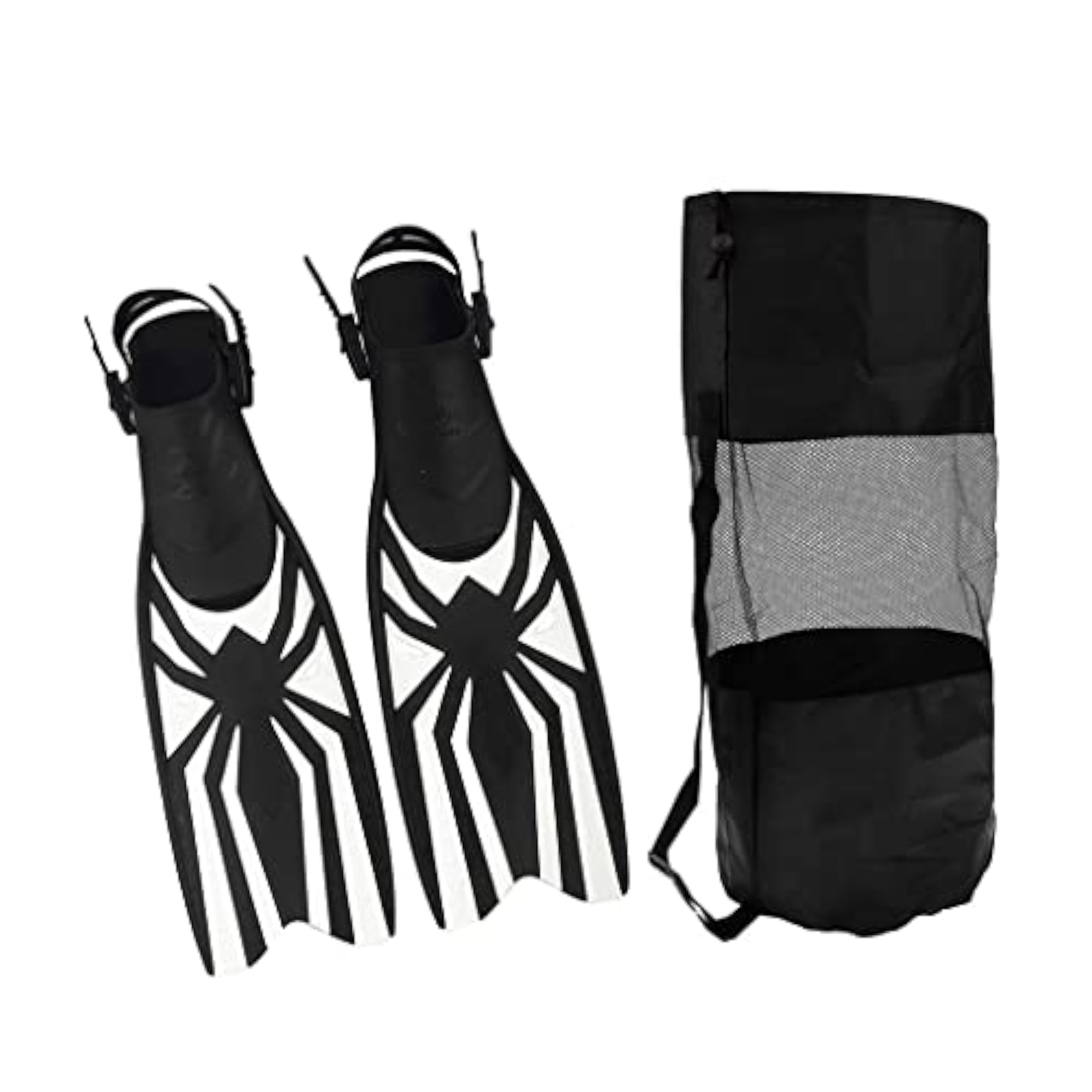 Pink Open-Heel Scuba Dive Flippers with Mesh Bag Gear Pack L