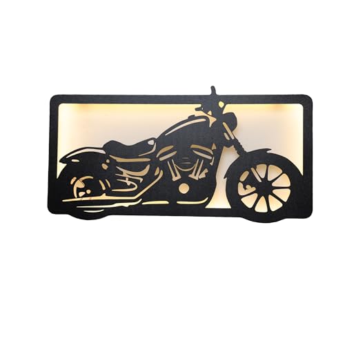 Image of METSY Metal Bike Wall Art with backlit | Bike Lover Gifts | Wall Decor | Home decor gift wall Hanging decoration (91x 42) CM