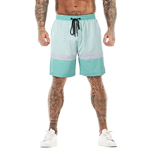 GINGTTO Men's Beach Shorts Bathing Suits with Mesh Lining