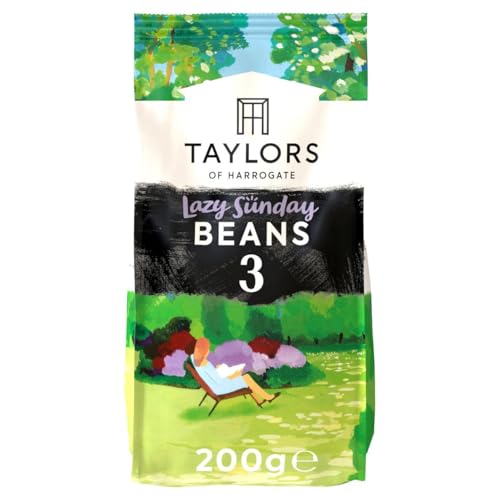 Taylors of Harrogate Lazy Sunday Coffee Beans, Roast 3, 200 g Bag (Pack of 1)