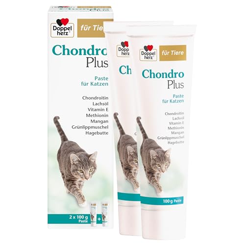 Doppelherz für Tiere Chondro Plus für Katzen - Für aktive Katzen - Mit Chondroitin, Glucosamin & Grünlippmuschel - 200 g Paste