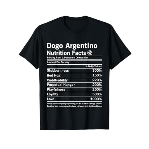 Dogo Argentino Nutrition Facts Funny Dog T-Shirt